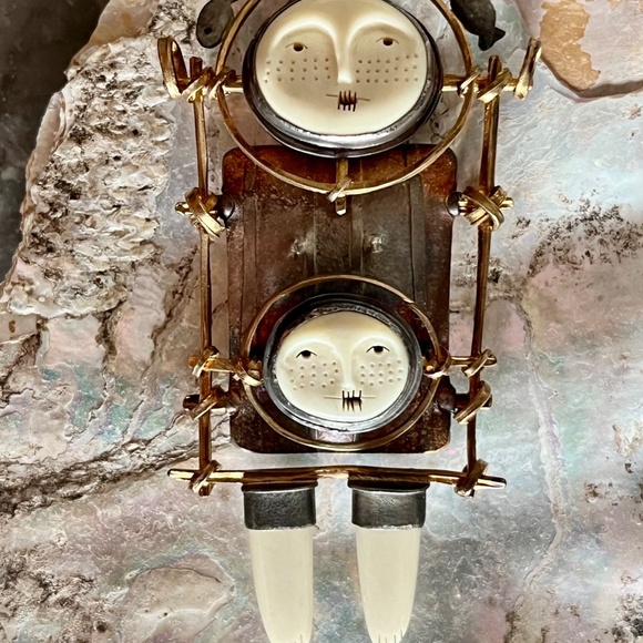 Carolyn Morris Bach Brooch Pendant Sterling Silver and 18K Gold - Picture 11 of 15